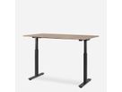 WRK21 Schreibtisch Smart 100 x 60 cm, Höhenverstellbar, Kendal Eiche / Schwarz