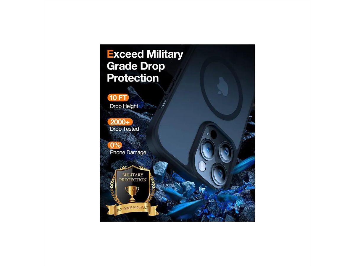 Torras étui portable Guardian iPhone 13 Pro Max, MagSafe, noir