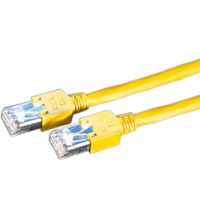 Cordon DÄTWYLER Cat.5e (Classe D) S/UTP, CU 5502 flex PVC, Hirose TM11, jaune, 3 m