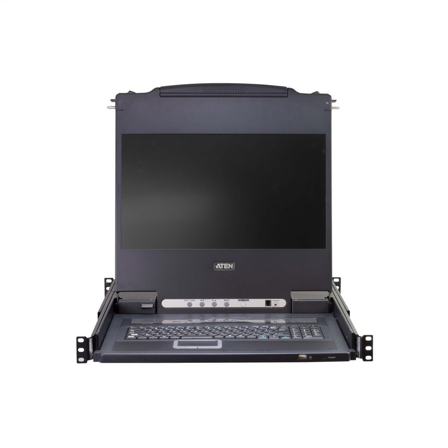 ATEN CL5708MW 43cm wide LCD KVM Switch, USB-PS/2,VGA, 8 Port, DE-Layout