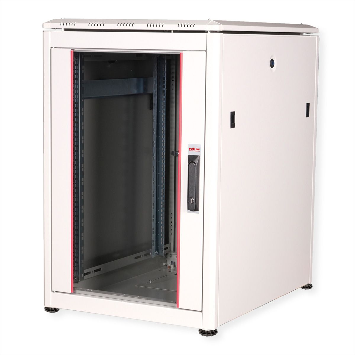 ROLINE 19-Zoll Netzwerkschrank Pro 16 HE, 600x800 BxT Glastür grau