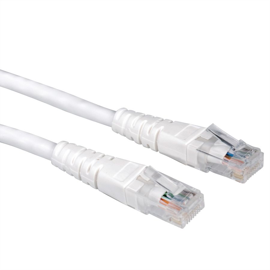 Cordon VALUE Cat.6 (Classe E) UTP confectionné, blanc, 0,5 m