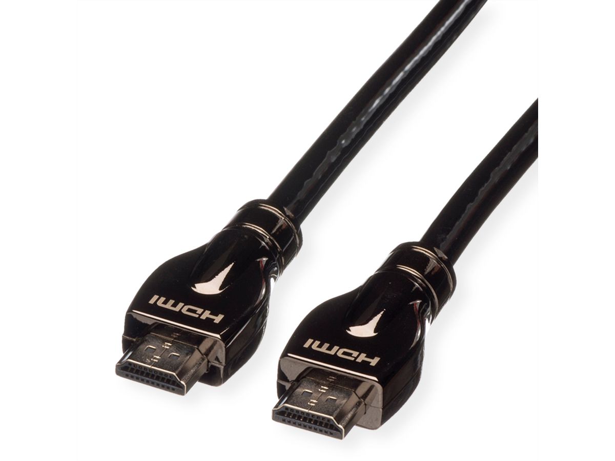 ROLINE Câble HDMI Ultra HD avec Ethernet, 4K, M/M, noir, 7,5 m