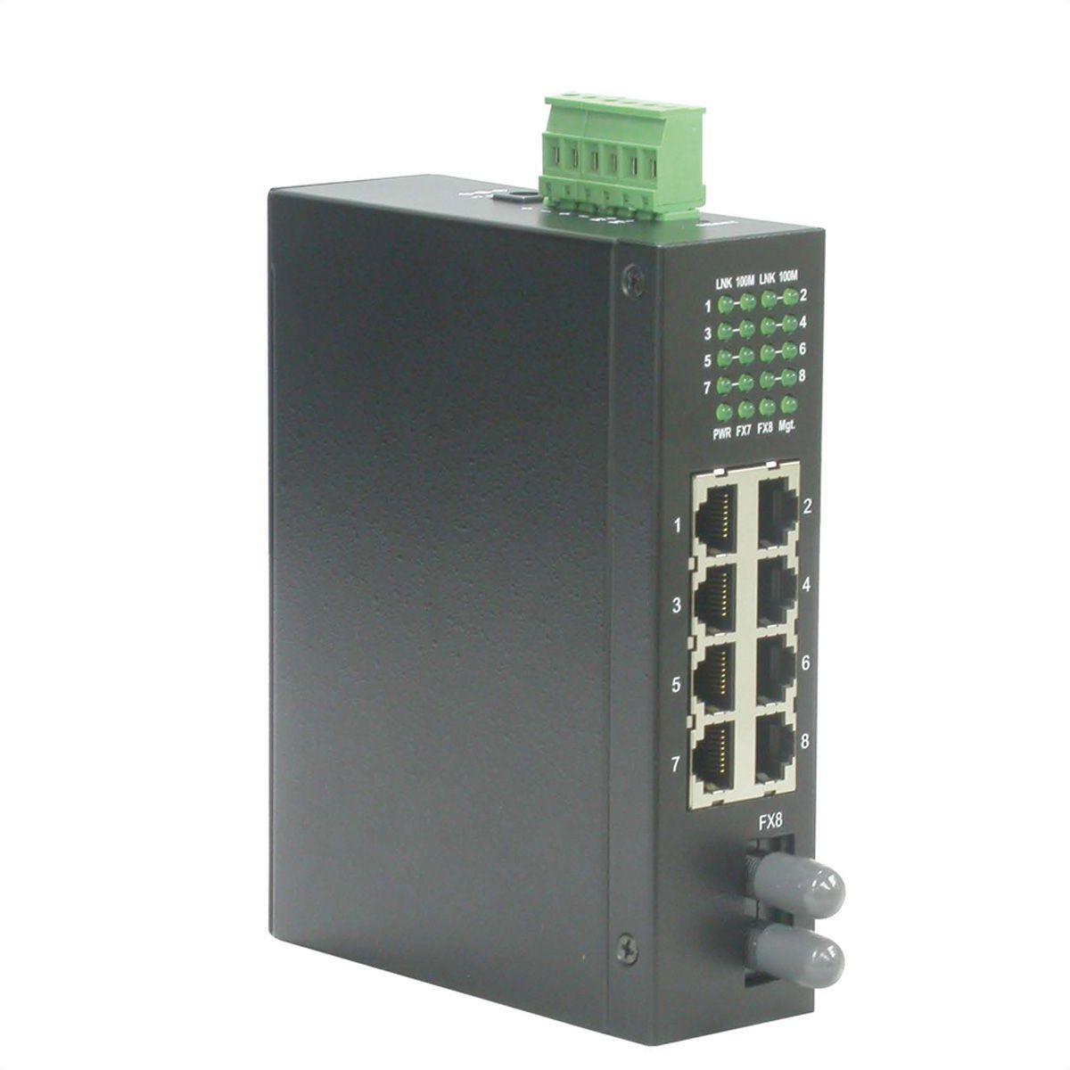 ROLINE Industrie Switch 7x RJ-45, 1x ST, unmanaged
