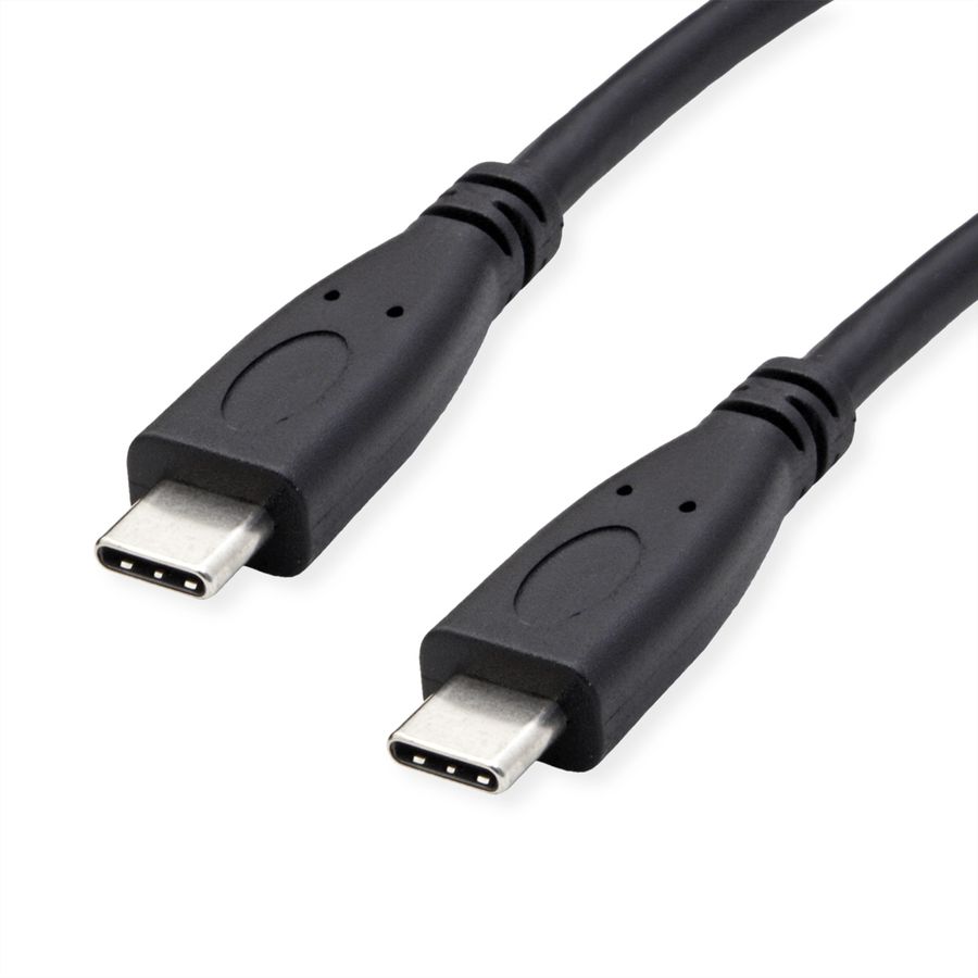 ROLINE RM Câble USB 3.2 Gen 2, C-C, M/M, 4K UHD-1, 10Gbit/s, Emark, 100W, noir, 1 m