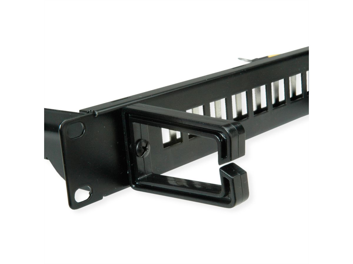 ROLINE 19-Zoll-Keystone-Modulträger, 16P., geschirmt, schwarz