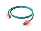 EasyLan DualBoot LED Patchkabel RJ45 S/FTP Kat.6A (Class EA), mit saCon Stecker, LSOH, türkis, 0,5 m