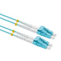 VALUE Câble FO 50/125µm OM3, LC/LC, LSOH, Low-Loss, turquoise, 0,5 m