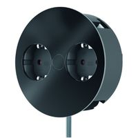 BACHMANN TWIST 2x contact de protection, embouts, fiche de montage à contact de protection, noir, 2 m