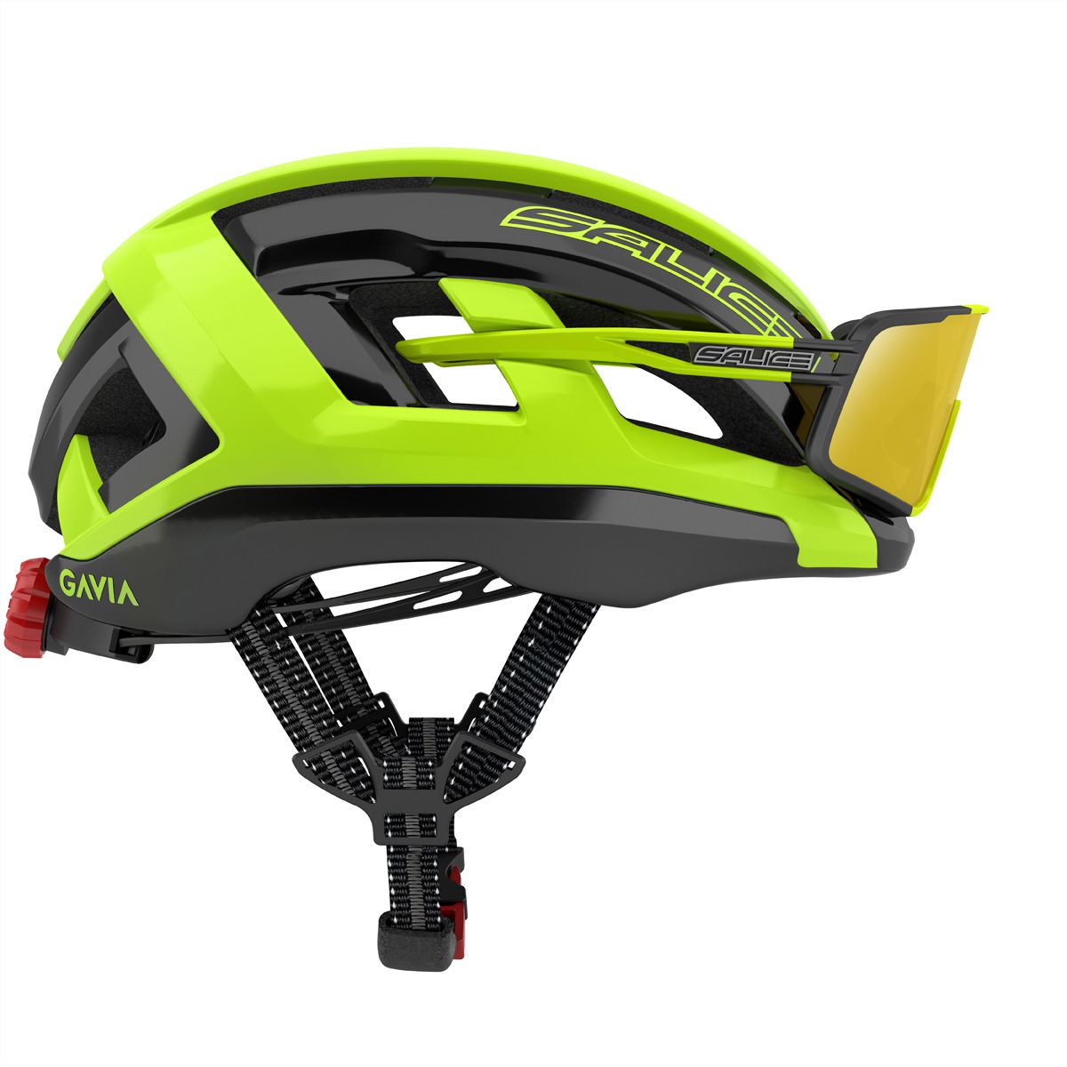 Salice Occhiali Velohelm Gavia, L-XL 58-61, Black-Lime