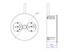 BACHMANN TWIST 2S 2x Schutzkontakt, Schutzkontakt-Montagestecker, silberfarben, 2 m