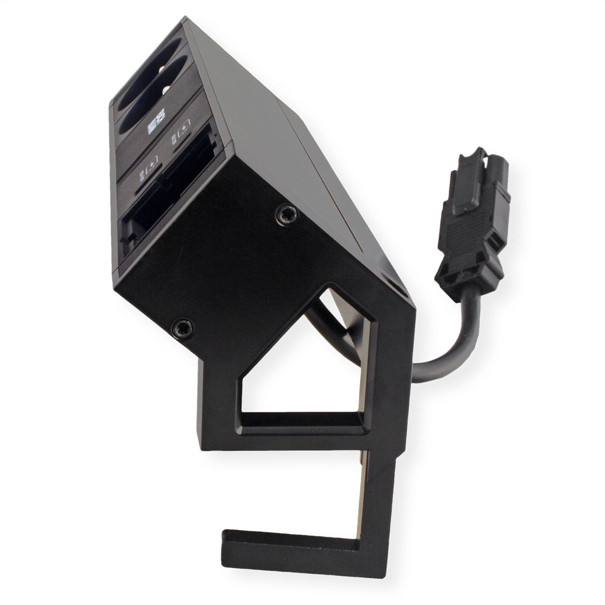 BACHMANN DESK2 2xUTE 1xUSB A/C 22W 1xCM 0,2m GST18 RAL9005