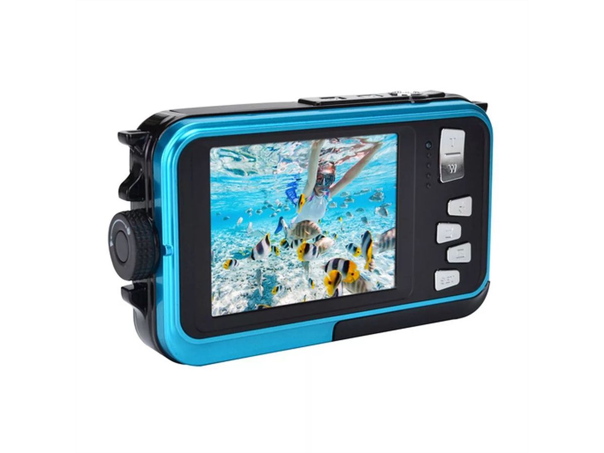 Agfa Appareil photo WP8000 bleu, Double écran, flash, étanche jusqu'à 3 m