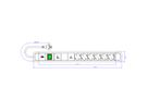 BACHMANN PRIMO 2 6xCEE7/3 1xGVS-Plus 1xinterrupteur 2,0m CEE7/7