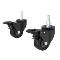 Hagor Rollen-Set CPS - Locking caster, set for Leveling Feet - series, schwarz