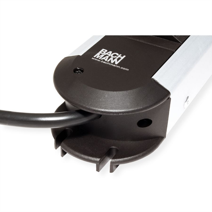 BACHMANN Multiprise Primo 9x protection totale appareil et interrupteur, Chargeur USB 60W 1xABD 0,2m GST18 INOX, 1,75 m