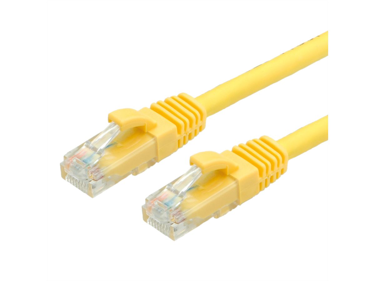 Cordon VALUE Cat.6A (Classe EA) / 10 Gigabit UTP, jaune, 1 m