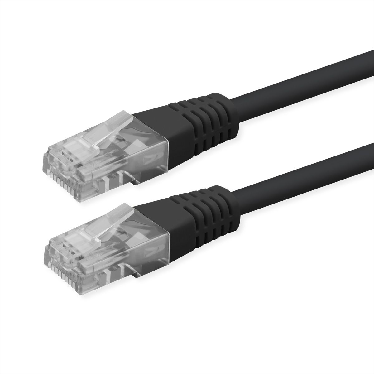 ROLINE Patchkabel Cat.6 (Class E), UTP, PoE, schwarz, 5 m