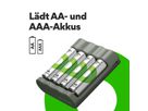 GP Batteries USB-Ladegerät GP B421, inkl. 4 x ReCyko AA 2100 mAh