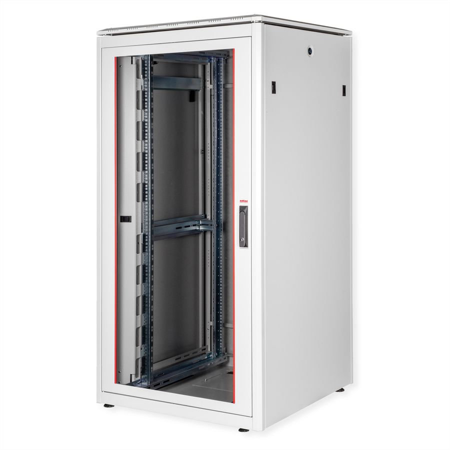 ROLINE 19-Zoll Netzwerkschrank Pro 32 HE, 800x800 BxT Glastür grau