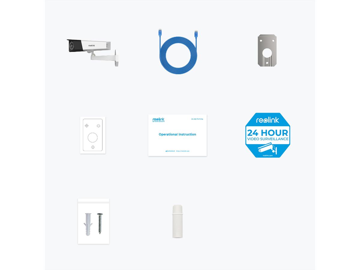 Reolink P750 Outdoor Duo-Camera, 8 MP, 180°, IR-LED 30m, PoE