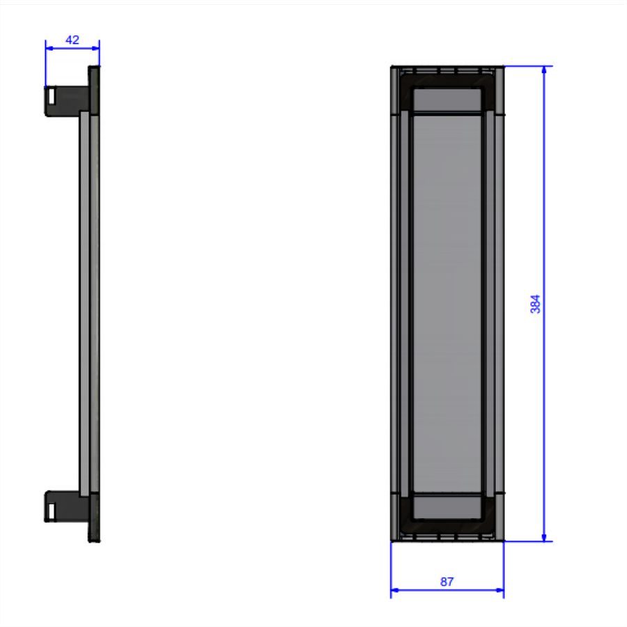 BACHMANN POWER FRAME COVER 6-fach mit Deckel schwarz