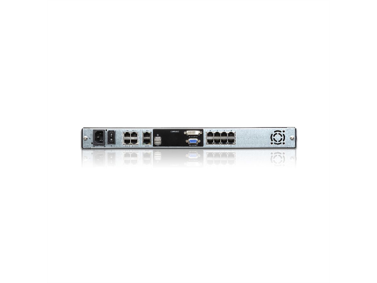 ATEN KL1108VN Commutateur KVM LCD 48cm à 8 ports Multi-Interface Cat 5 sur IP, UK-Layout
