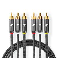 Nedis Composite-Videokabel 3x Cinch ST/ST, 2 m