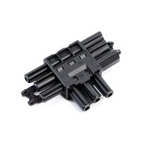 BACHMANN Bloc de distribution WIELAND GST18 1xIn/2xOut avec pattes de blocage, noir