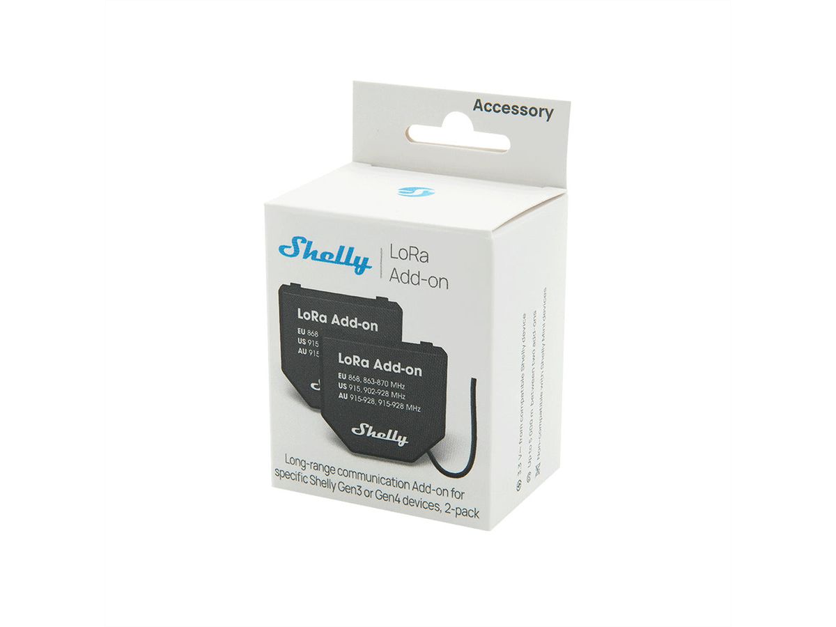 Shelly Schaltaktor LoRa Add-on, (Dual pack)