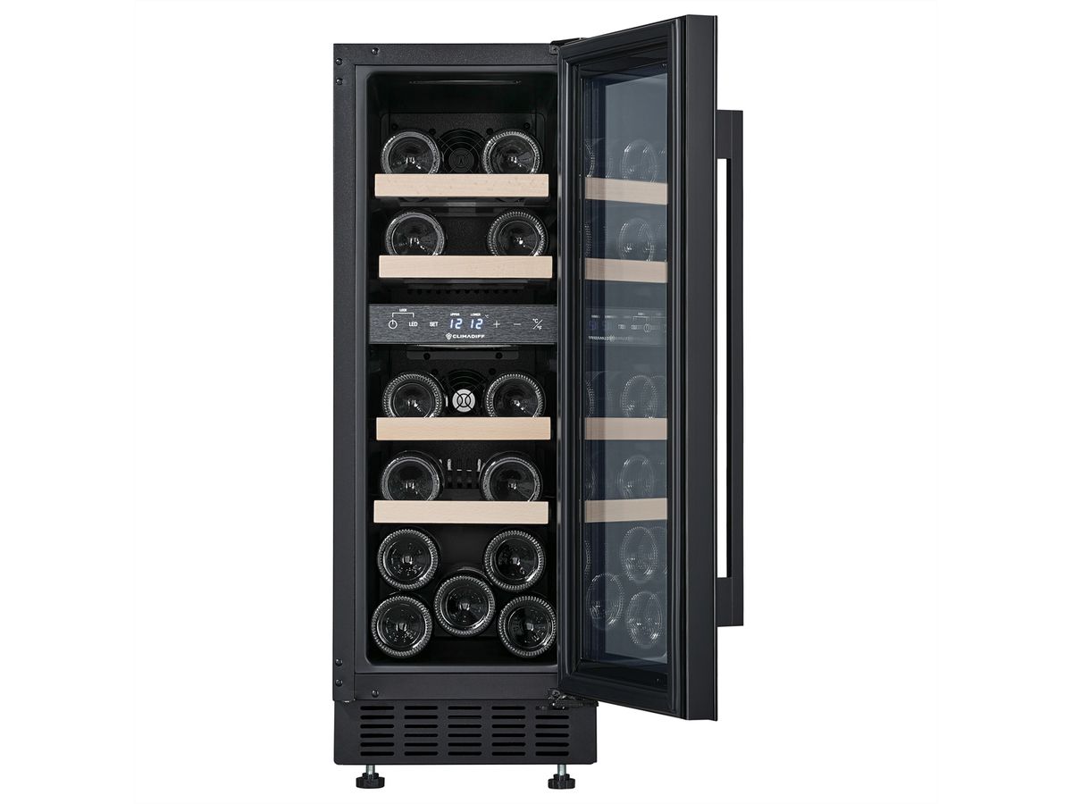 Climadiff Weinkühlschrank CBU18DZBM, Freistehend, 1 Zone, 18 Flaschen