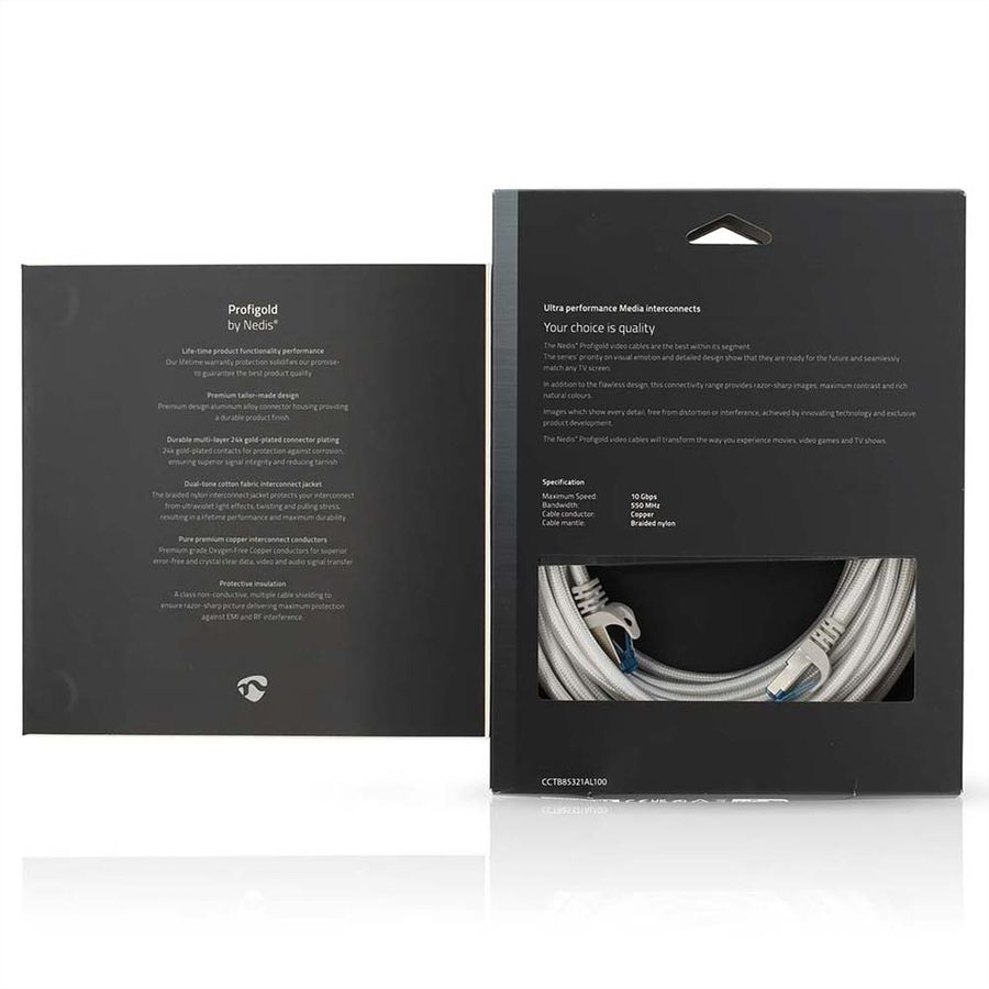 Nedis Patchkabel Cat.6A S/FTP, weiss, 10m