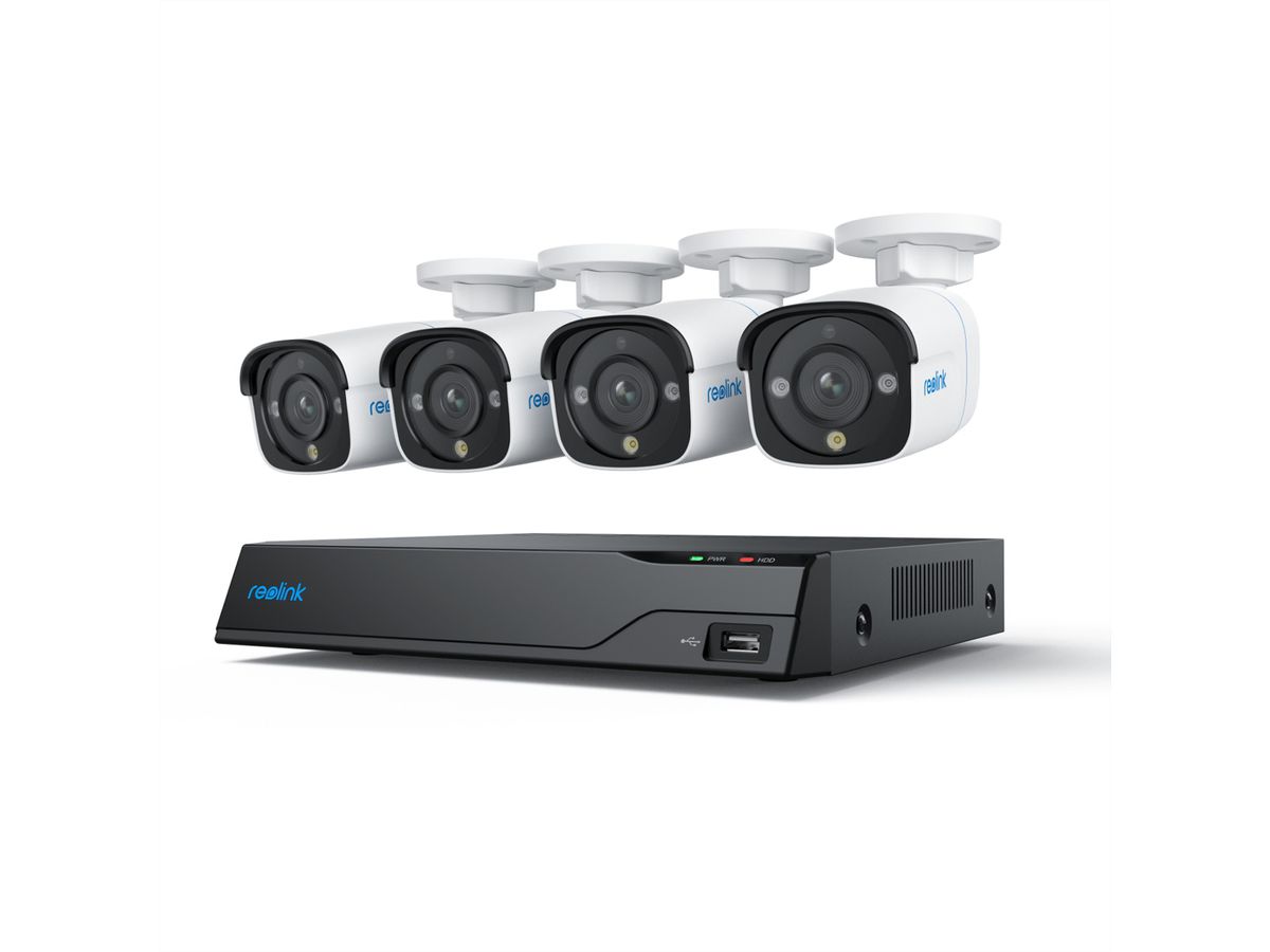 Reolink NVS8-8MB4 Camera Kit, 8 CH, PoE, incl. 2 TB HDD, 4x P330 8MP