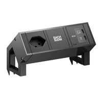 BACHMANN DESK2 1xCH 90° 1xUSB C/C 65W, L=0,2m RAL9005