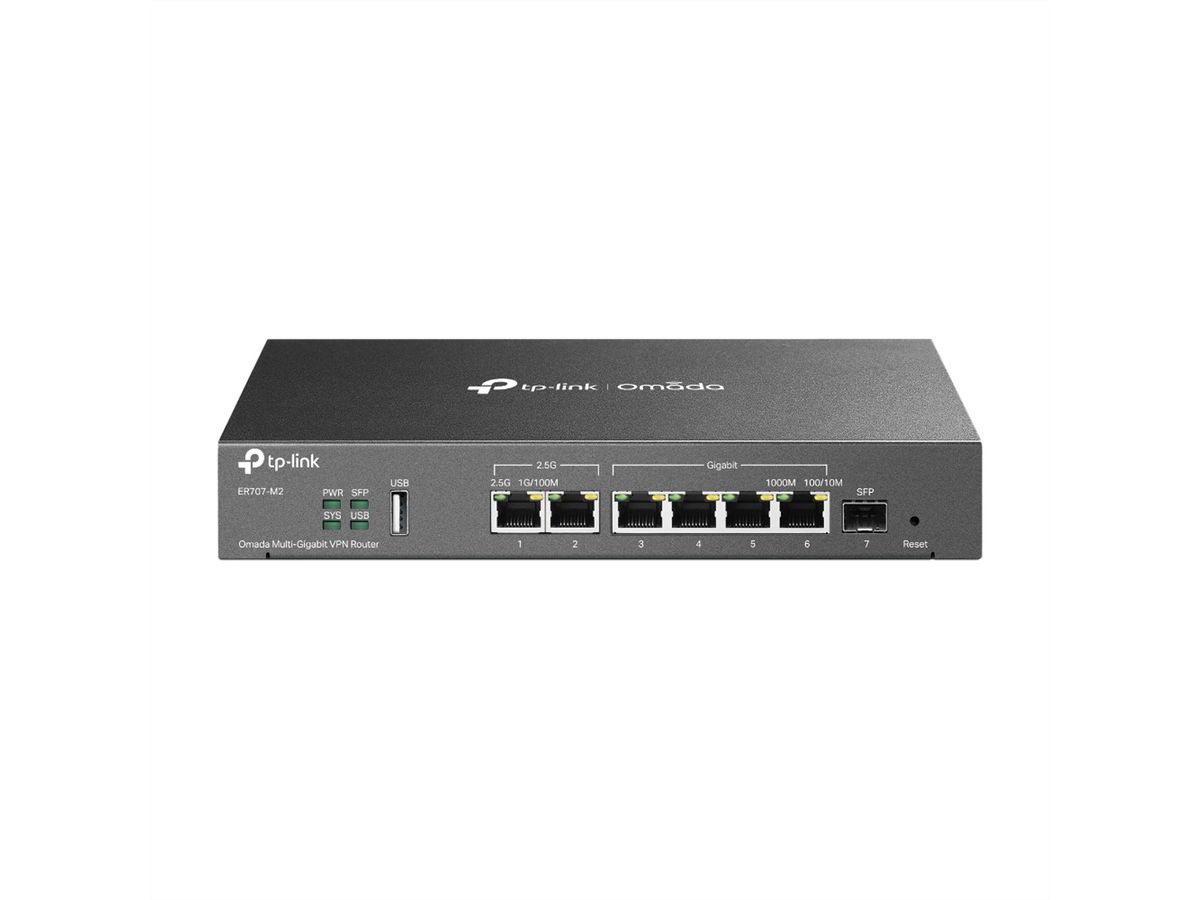 TP-Link ER707-M2 VPN Router , 1x 2.5G RJ45 WAN, 1x 2.5G RJ45 WAN/LAN