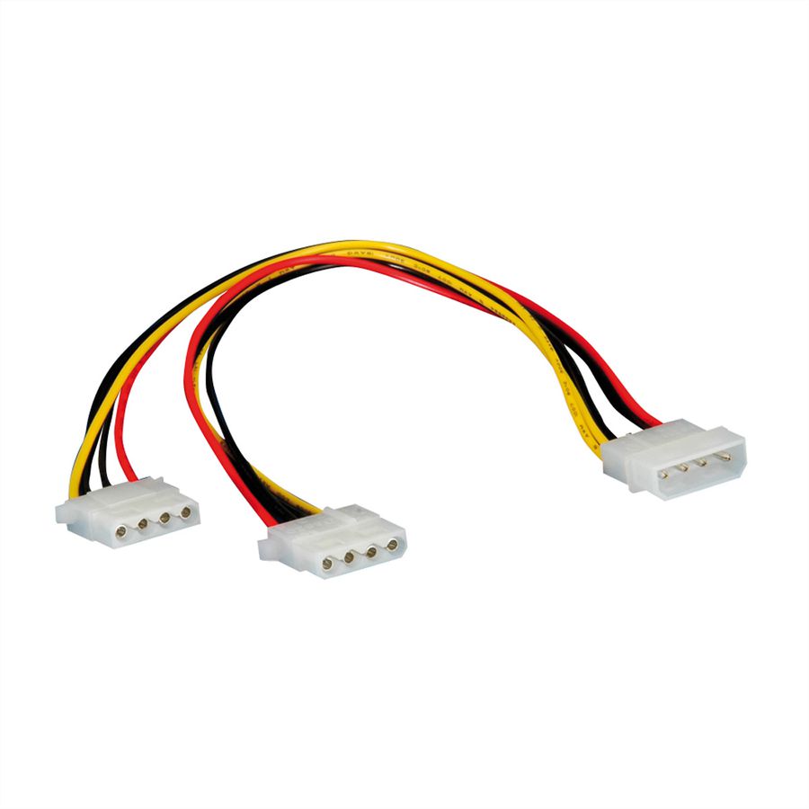 ROLINE Y-Kabel 4 pol. HDD / 2x 4 pol. HDD, 0,3 m