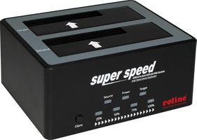 ROLINE Station d'accueil HDD/SSD 2.5" / 3.5" SATA, USB 3.2 Gen 1, fonction Copie