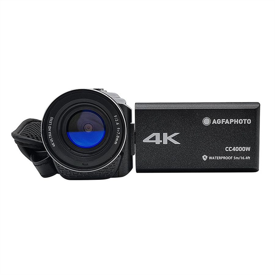 Agfa 4K Waterproof Camcorder CC4000W, Black