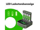 GP Batteries USB-Ladegerät GP B421, inkl. 4 x ReCyko AA 2100 mAh & USB Dock