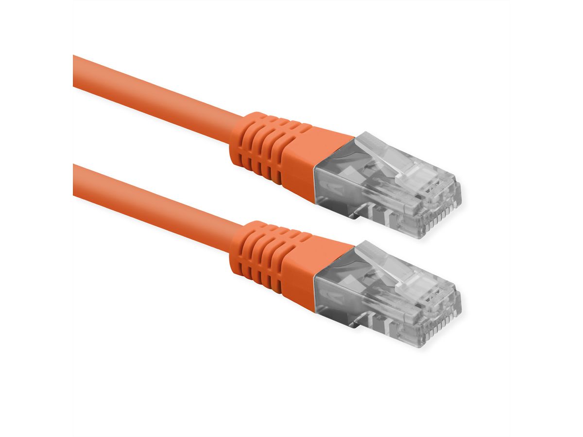 ROLINE Cordon Cat.6 (Classe E), UTP, PoE, orange, 5 m