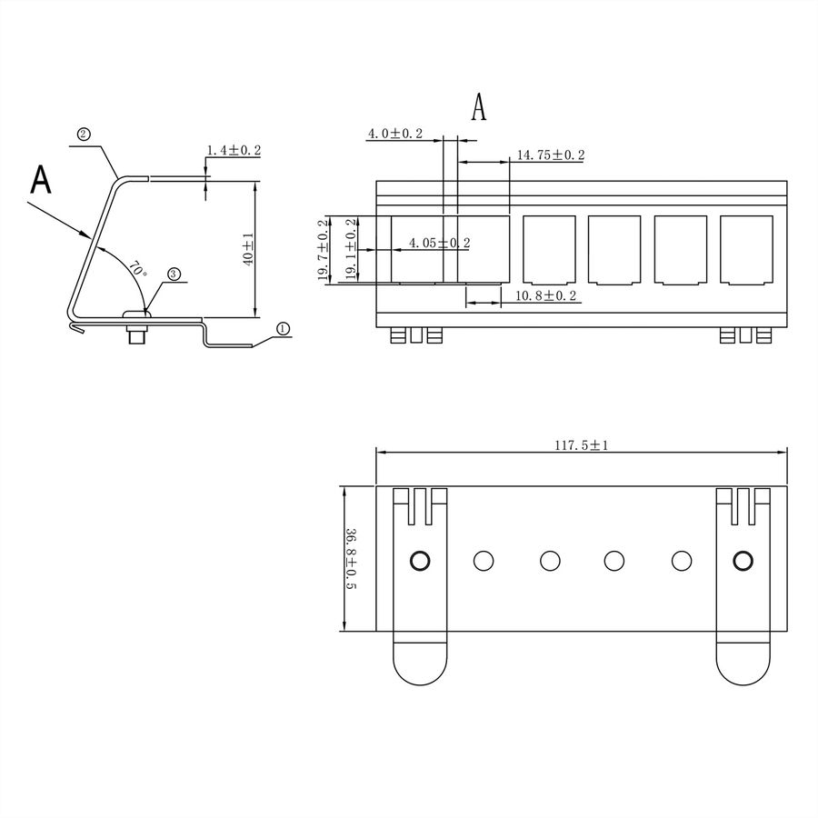 VALUE Adaptateur pour rail DIN, vide, pour 6 Keystones