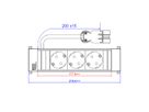 BACHMANN POWER FRAME 3xCEE7/3 court profilé plastique