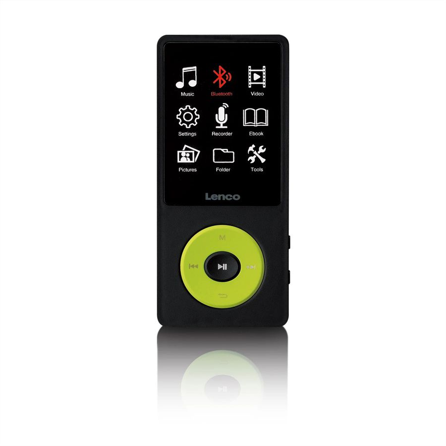 Lenco MP3/MP4-Spieler mit Bluetooth, 8 GB internem Speicher, grün