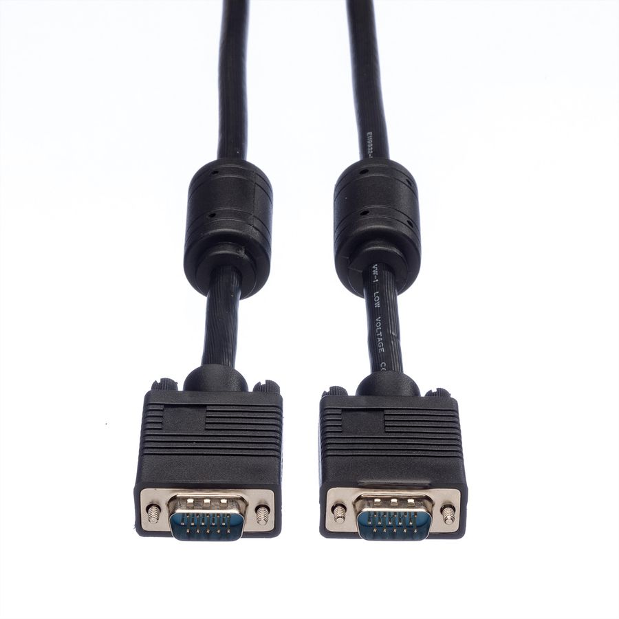 ROLINE SVGA Monitor-Kabel mit Ferritkern+DDC, HD15 ST-ST, 15 m