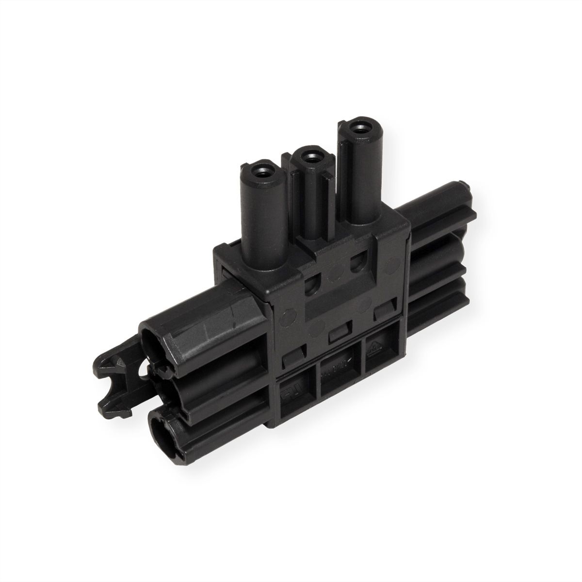 BACHMANN Bloc de distribution WIELAND GST18 1xIn/2xOut avec pattes de blocage, noir