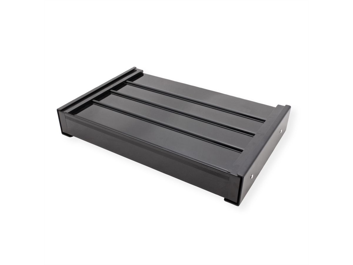 VALUE Tiroir sous bureau ultra-mince, taille moyenne, noir