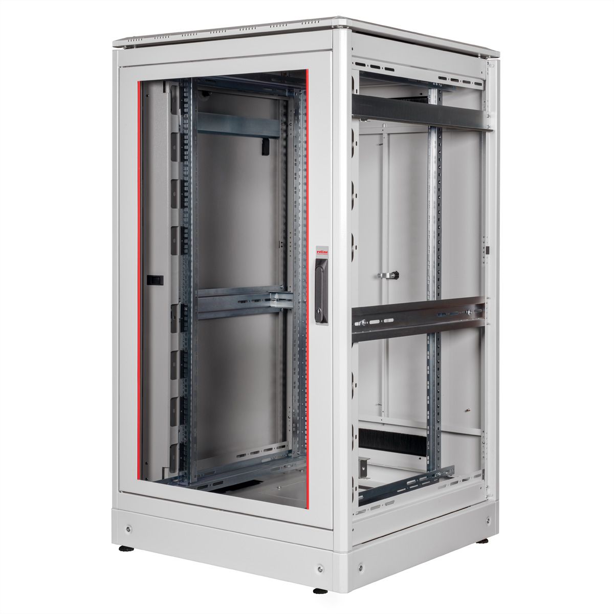 ROLINE 19-Zoll Netzwerkschrank Pro 26 HE, 800x800 BxT Glastür grau