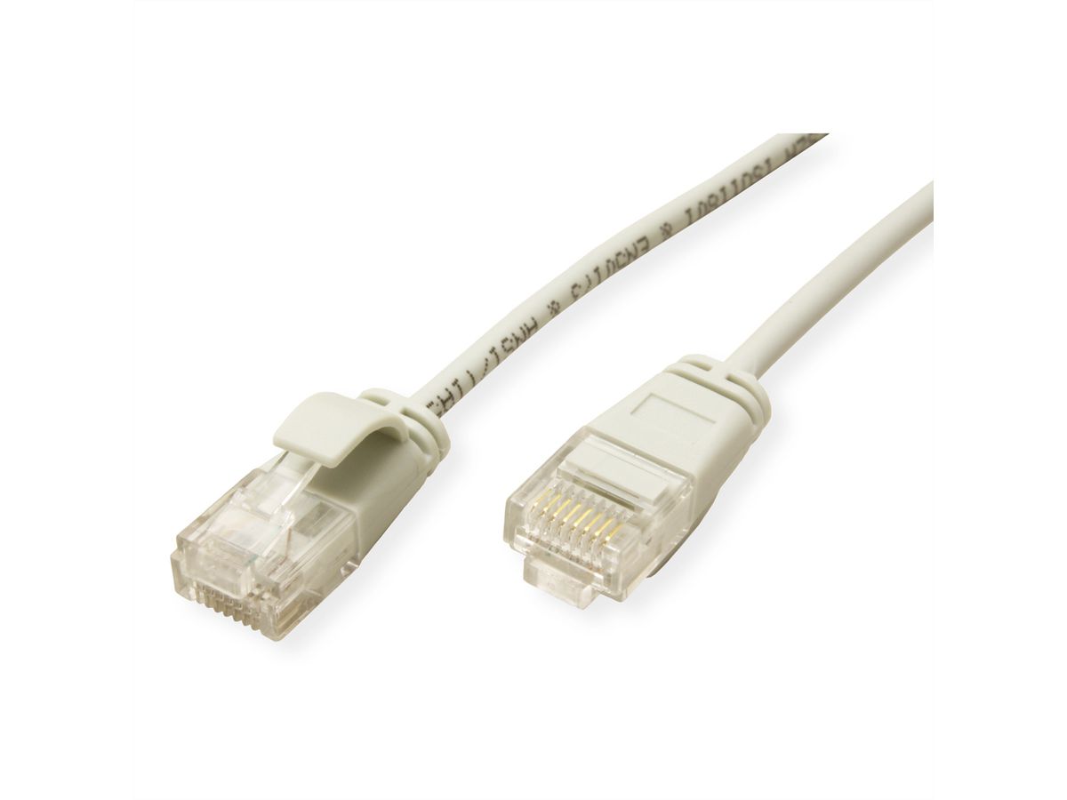 ROLINE UTP DataCenter Patchkabel Kat.6A (Class EA), LSOH, slim, grau, 1,5 m