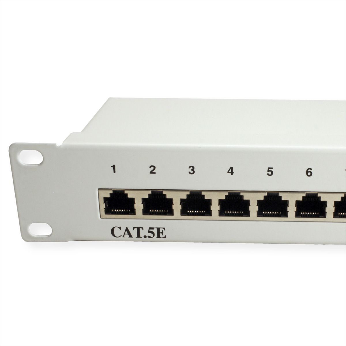 VALUE Cat.5e (Class D) 19-Zoll-Patchpanel, 24P, geschirmt, grau