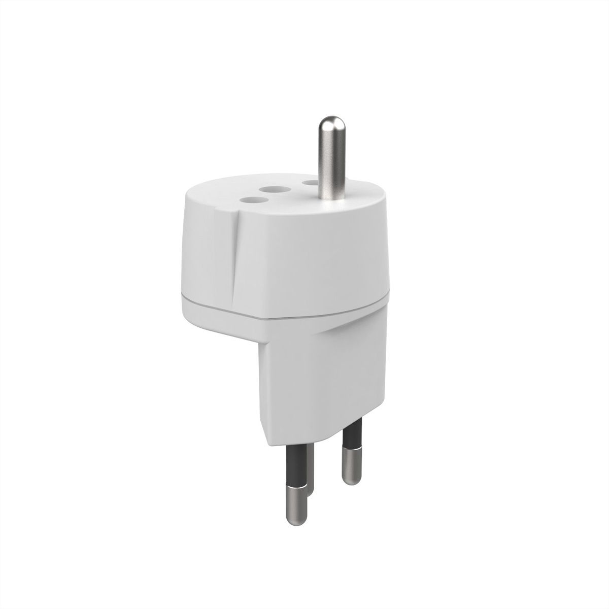 Adaptateur fixe D, prise de sécurité/CH, 3 pôles, T12, blanc, Bulk